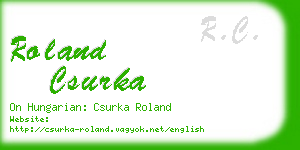 roland csurka business card